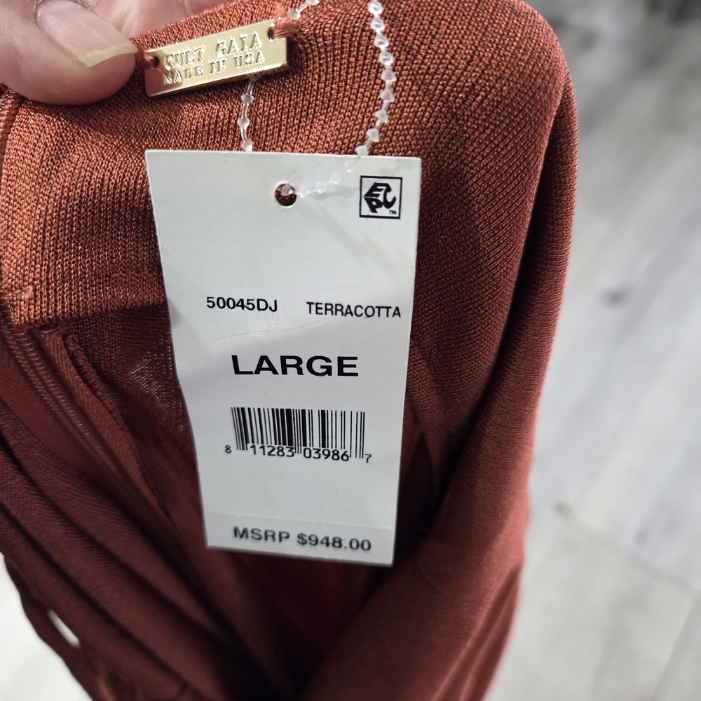 Cult Gaia Natalia Dress - Burnt Orange with Fringe - Picture 9 of 13